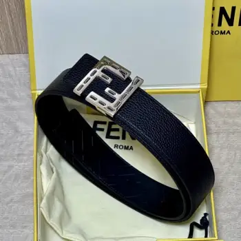 FENDl (芬迪)宽40MM双面原版小牛皮 搭配单钌钯电镀扣 完美的手感.油边 出众的设计.风格 高贵奢华 时尚大方 高清实拍 品质保证 双面️用