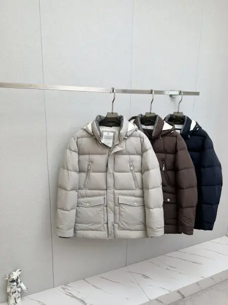布鲁内洛库奇内利男士连帽羽绒服